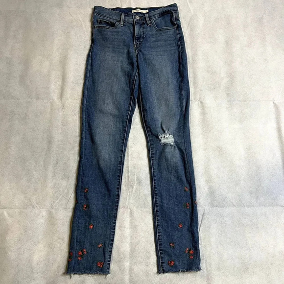 Levis 311 Shaping Skinny Embroidered High Rise Jeans Size 26‎ - Picture 10 of 10